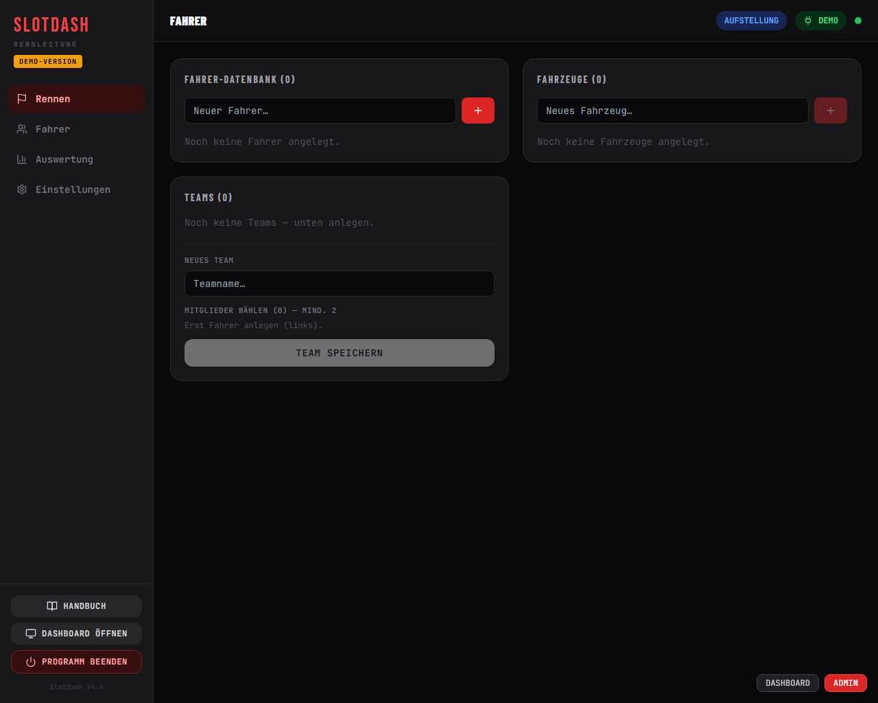 Database piloti con assegnazione delle auto, squadre e gestione delle vetture